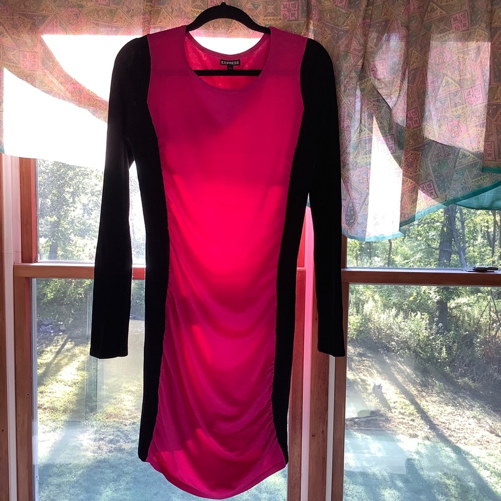 [express] flattering jewel tone sweater dress M
